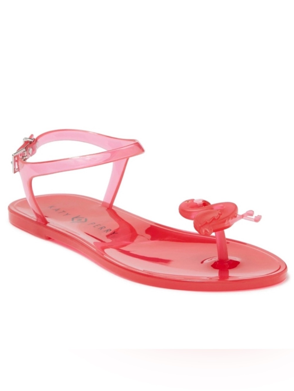 Katy Perry Bright Pink Flamingo Jelly Sandals - Picture 2 of 11